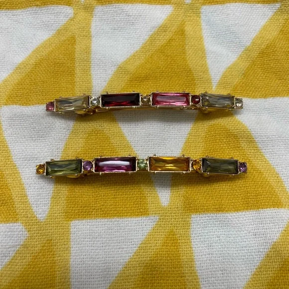 Zara | Accessories | 2 X Zara Colored Crystal Gems Barrette  display picture 3